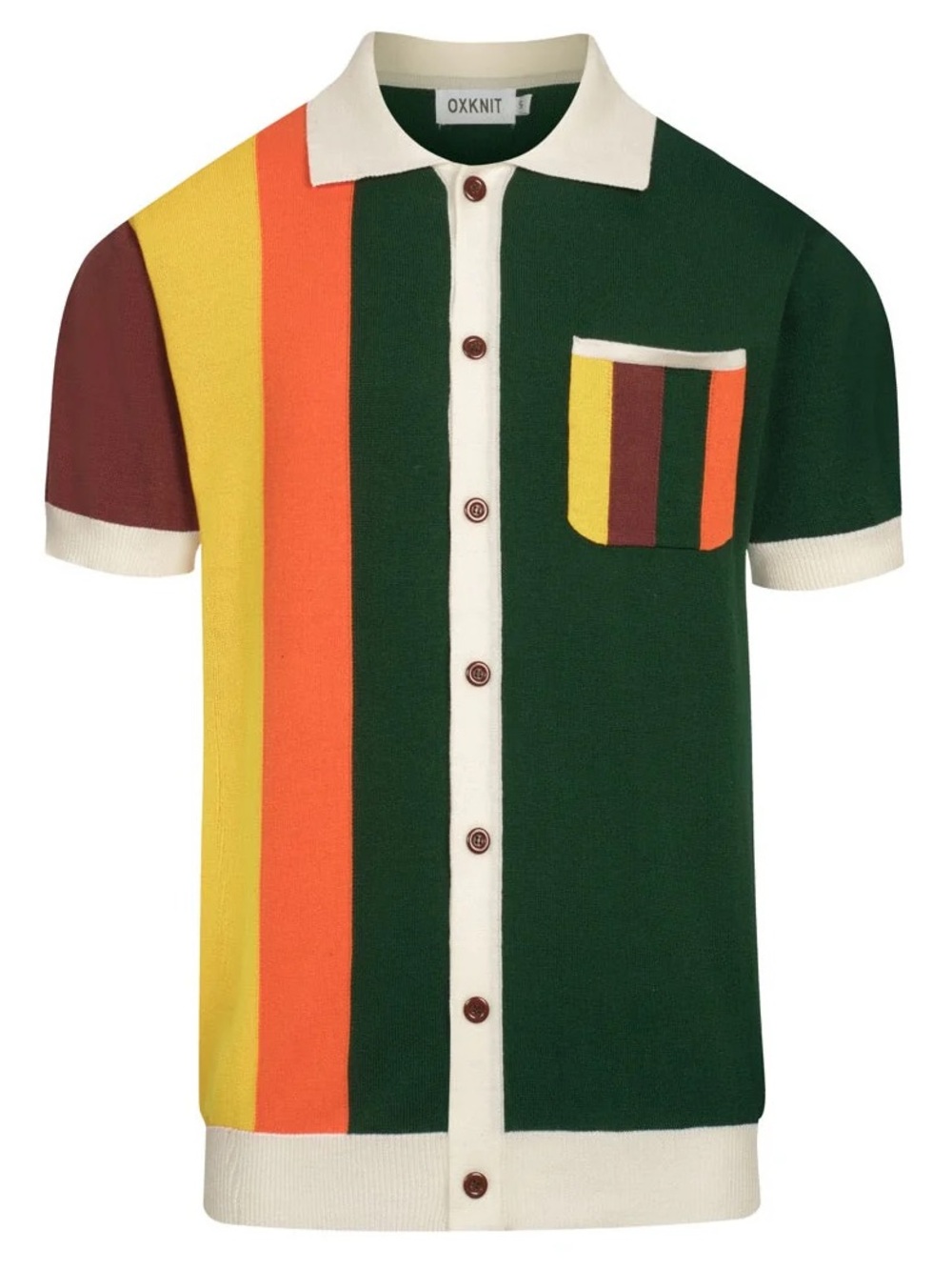 Oxknit • Retro Style Knit Button Down Polo